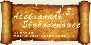 Aleksandar Slobodanović vizit kartica
